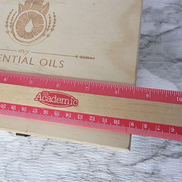 Wooden Essential Oil Box 36 Grid Storage Case Organizer Foam Pad Bottle Labels - Picture 9 of 10